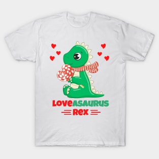 Loveasaurus Rex Valentine's Day dinosaur lovers T-Shirt